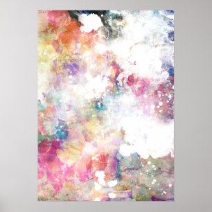 Abstrakte Grungebeschaffenheit mit Watercolorfarbe Poster