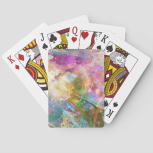 Abstrakte Grungebeschaffenheit mit Watercolorfarbe Spielkarten