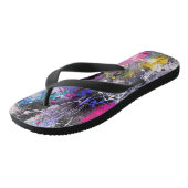 Abstrakte, grungelige Farbe Badesandalen (Schrägansicht)