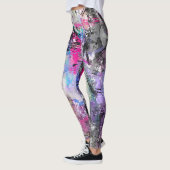 Abstrakte, grungelige Farbe Leggings (Links)