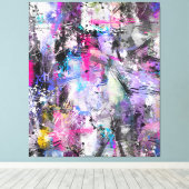 Abstrakte, grungelige Farbe Leinwanddruck (Insitu (Holzboden))