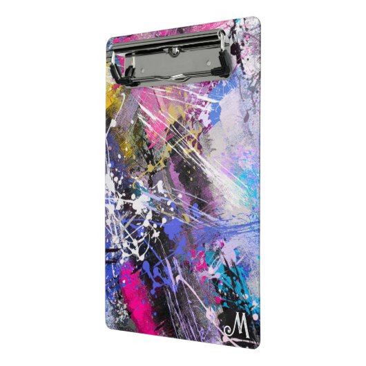 Abstrakte, grungelige Farbe Mini Klemmbrett (Gewinkelt2)