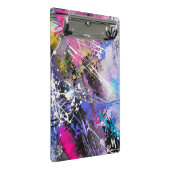 Abstrakte, grungelige Farbe Mini Klemmbrett (Schrägansicht)