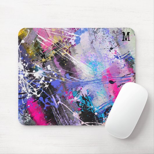 Abstrakte, grungelige Farbe Mousepad (Mit Mouse)