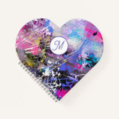 Abstrakte, grungelige Farbe Notizblock (Vorderseite)