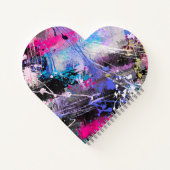 Abstrakte, grungelige Farbe Notizblock (Rückseite)