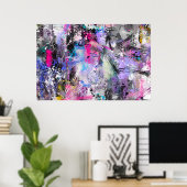 Abstrakte, grungelige Farbe Poster (Heimbüro)