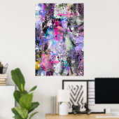 Abstrakte, grungelige Farbe Poster (Heimbüro)