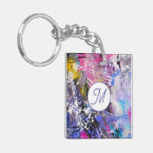 Abstrakte, grungelige Farbe Schlüsselanhänger (Vorderseite links)