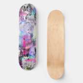 Abstrakte, grungelige Farbe Skateboard (Vorderseite)