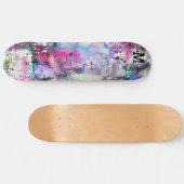 Abstrakte, grungelige Farbe Skateboard (Horizontal)