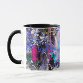 Abstrakte, grungelige Farbe Tasse (Links)
