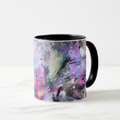 Abstrakte, grungelige Farbe Tasse (VorderseiteRechts)