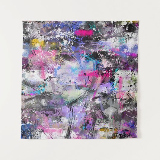 Abstrakte, grungelige Farbe Wandteppich (Vorderseite (Horizontal))