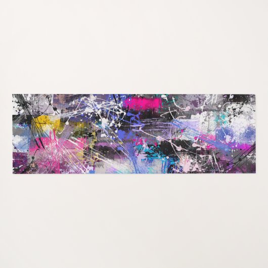 Abstrakte, grungelige Farbe Yogamatte (Rückseite (Horizontal))