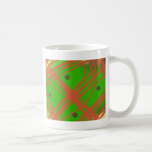 abstrakte Grünkunst Kaffeetasse (Rechts)