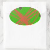 abstrakte Grünkunst Ovaler Aufkleber (Tasche)