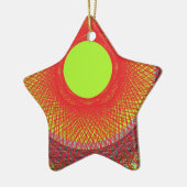 abstrakte Grünsonne Keramik Ornament (Links)