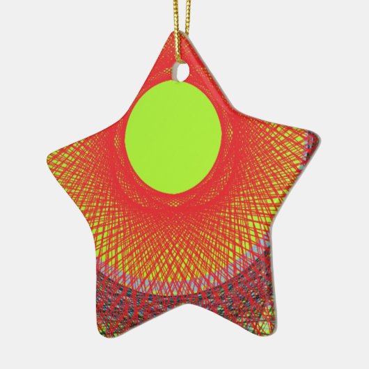 abstrakte Grünsonne Keramik Ornament (Links)