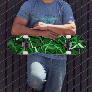 Abstrakte Grünwelle Skateboard
