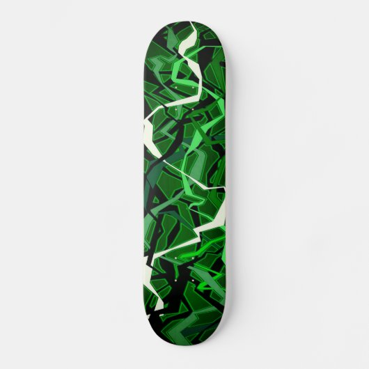 Abstrakte Grünwelle Skateboard (Vorderseite)