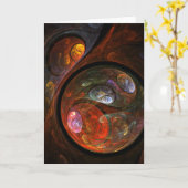 Abstrakte Grußkarte für die Flüssigkeitsverbindung Karte (Gelbe Blume)