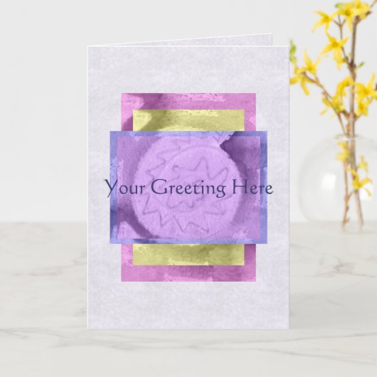 Abstrakte Grußkarte Karte (Gelbe Blume)