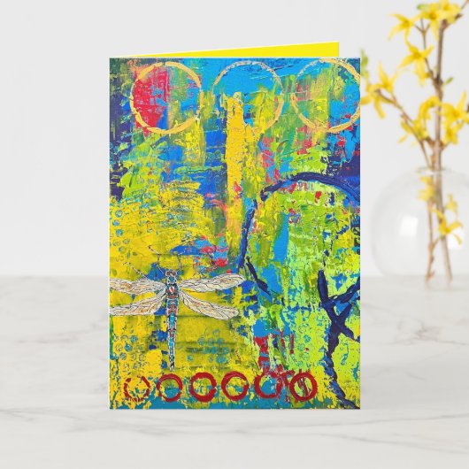 Abstrakte Grußkarte Karte (Gelbe Blume)