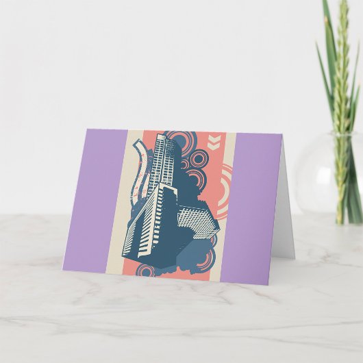 Abstrakte Grußkarten der Stadt Karte