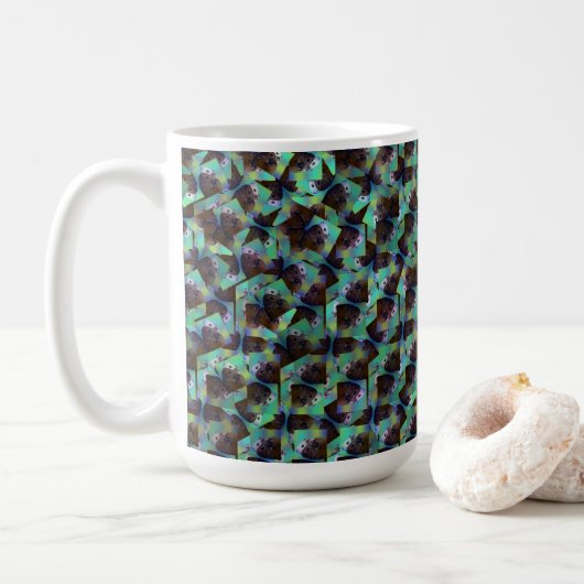 Abstrakte Guinea-Schweineprint, Kaffeetasse (Mit Donut)
