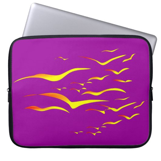 Abstrakte Gürtel im Flug-Laptop-Sieb Laptopschutzhülle (Vorderseite)