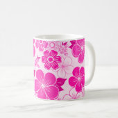 Abstrakte gürtelrosa Blume Kaffeetasse (VorderseiteRechts)