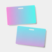 abstrakte, gürtelrosa, türkisfarbene Omeletöne Ausweis (Vorder- & Rückseite)