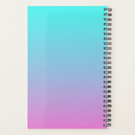 abstrakte, gürtelrosa, türkisfarbene Omeletöne Planer (Rückseite)