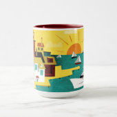 Abstrakte Hafen-Stadt Tasse (Zentrum)