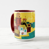 Abstrakte Hafen-Stadt Tasse (Vorderseite Links)