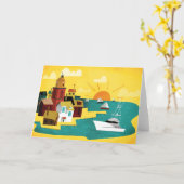 Abstrakte Hafenstadt Karte (Gelbe Blume)