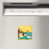 Abstrakte Hafenstadt Magnet (In Situ (Geschirrspüler))