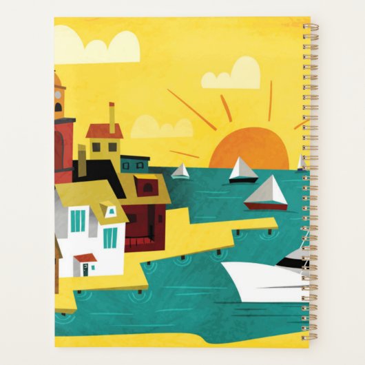 Abstrakte Hafenstadt Planer (Rückseite)