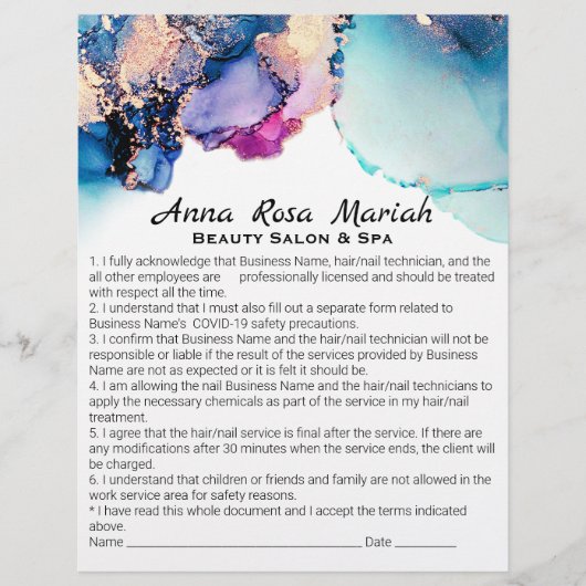 *~* Abstrakte Haftungsfreistellung + Dienstleistun Flyer (Vorne)