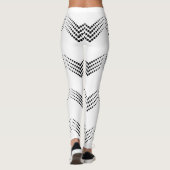 Abstrakte Halb-Ton Pulsating Circle Chevrons Leggings (Rückseite)