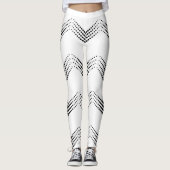 Abstrakte Halb-Ton Pulsating Circle Chevrons Leggings (Vorderseite)