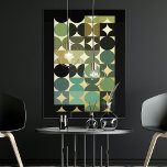 Abstrakte Halbkreise Industrielle Fusion Art Gold Foliendrucke<br><div class="desc">Schöne zeitgenössische schwarz, dunkelbraun, grau, beige taupe, aquamarin, olivgrün, und echtes goldfarbene folie farbige geometrische Kreise und Halbkreise Muster auf einem knusprigen weißen Hintergrund. Elegantes, stilvolles und eklektisches minimalistisches Design für den künstlerischen Innenarchitekten, den künstlerischen Dekorator, den beliebten angesagten Trendsetter, den Vintagen Retro-Stil oder den abstrakten geometrischen Motiv-Liebhaber. Entdecken Sie...</div>