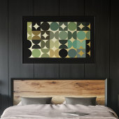 Abstrakte Halbkreise Industrielle Fusion Art Gold Foliendrucke