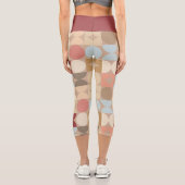 Abstrakte Halbkreise Mod Op Fusion Art Muster Capri Leggings (Rückseite)