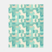 Abstrakte Halbkreise Mod Op Fusion Art Muster Fl Fleecedecke (Vorderseite)