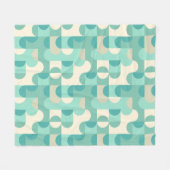 Abstrakte Halbkreise Mod Op Fusion Art Muster Fl Fleecedecke (Vorderseite (Horizontal))