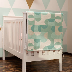 Abstrakte Halbkreise Mod Op Fusion Art Muster Fl Fleecedecke