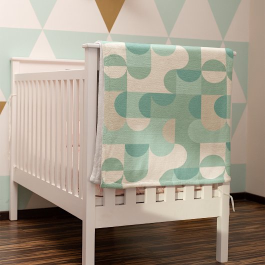 Abstrakte Halbkreise Mod Op Fusion Art Muster Fl Fleecedecke