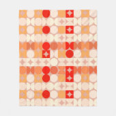 Abstrakte Halbkreise Mod Op Fusion Art Muster Fleecedecke (Vorderseite)